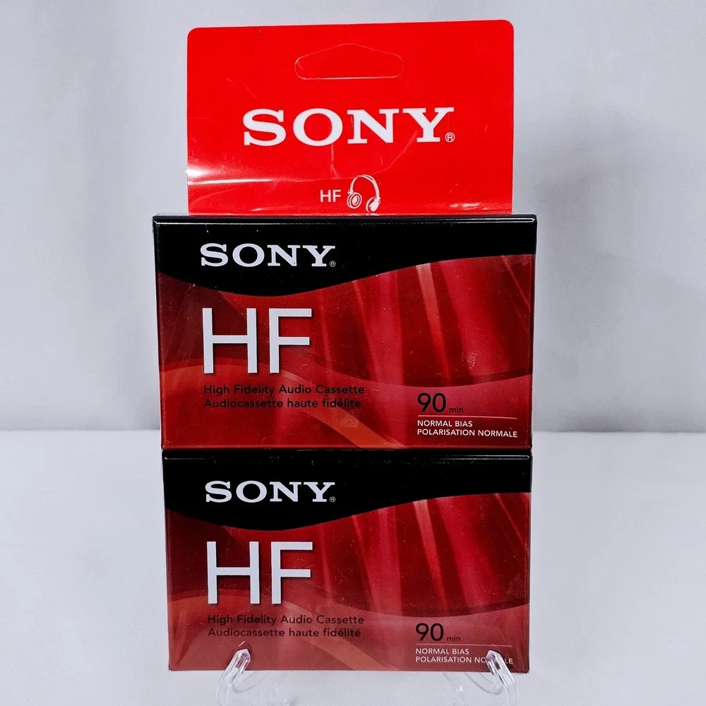Sony HF 90 Normal Bias Audio Cassette Tape‎ 2 Pack Blank Type I Music Voice New
